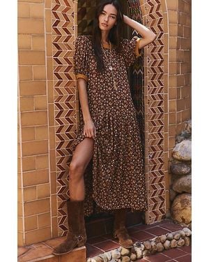 Free People Courtside Crush Maxi Dress - Brown