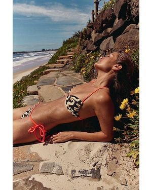 free-est Jamie Printed Tri Bikini Top - Multicolour