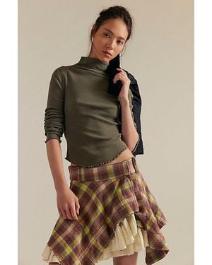 Free People Aria Turtleneck Top - Brown