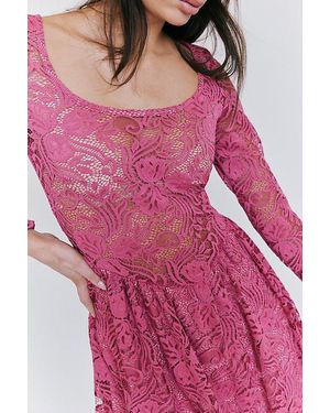 Nightcap Tulip Lace Mini Dress - Red