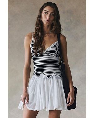 free-est Twirly Girly Cotton Mini Dress By - Brown