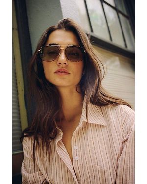 Free People Betty Aviator Sunglasses - Metallic