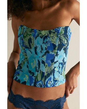 Intimately By Free People Happy Hour Printed Tube Top By - Blue
