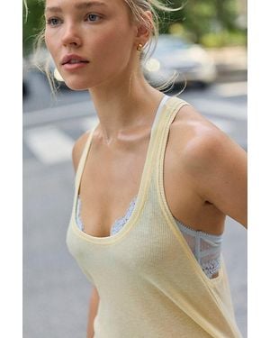 Intimately By Free People Barely Bare Rib Tank Top By - Green