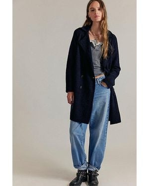 Free People Stand Up Sweater Jacket - Blue