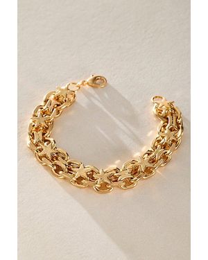 Free People Lana Lock Heart Bracelet - Metallic