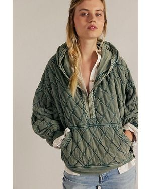 Free People Fp One Aria Zip Hoodie - Green