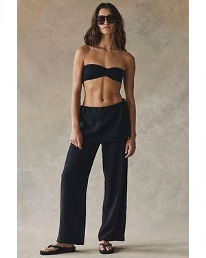 free-est Aqualuna Linen Skants By - Black