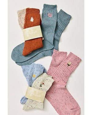 Free People Halcyon Heritage Sock Pack - Blue