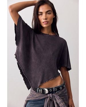 Free People Rosalie Solid Tee - Blue