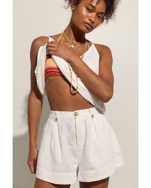 free-est Jetty Linen Shorts By - Natural