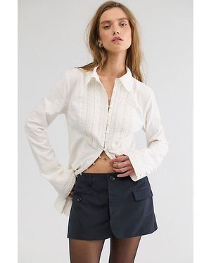 Free People Tuxedo Twist Mini Skirt - White