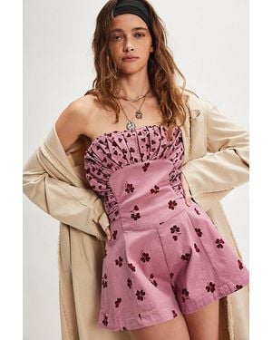 Free People Rolland Romper - Pink