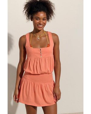 free-est Hally Cotton-Jersey Mini Dress By - Orange