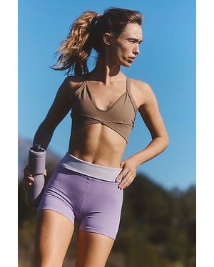 Fp Movement Tighten Up Foldover Shorts - Blue
