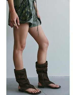 Free People Rue Slouch Gladiator Sandals - Black