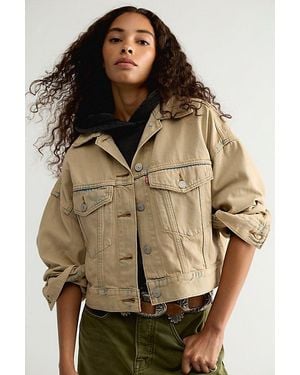 Levi's Loose Cropped Trucker Jacket - Brown