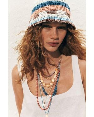 Free People Callie Crochet Bucket Hat - Multicolour