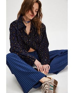 Free People Millie Printed Top - Blue