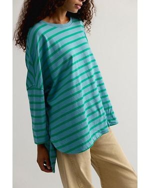 Free People Two Sense Long Sleeve Top - Green