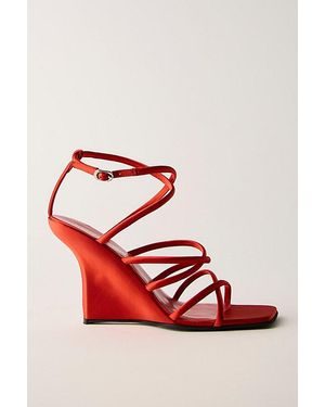 Jeffrey Campbell To The Sky Strappy Wedges By - Red