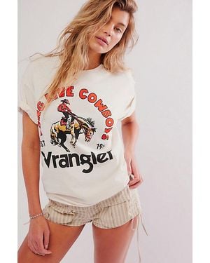 Diamond Cross Ranch Cowboys Wrangler Tee - White