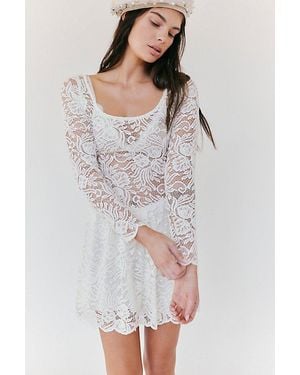 Nightcap Tulip Lace Mini Dress - Multicolor