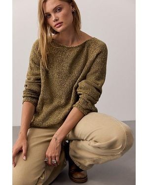 Free People Shoreline Softspun Knit Pullover - Brown