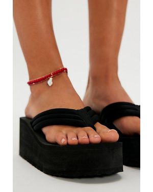 Free People Poolside Wedge Thongs - Blue