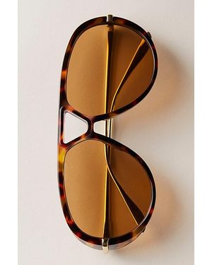 Free People Sunday Afternoon Oversized Aviator Sunglasses - Brown