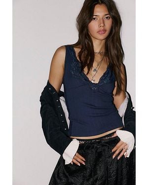 Intimately By Free People Classic Keepsake Tank Top By - Blue