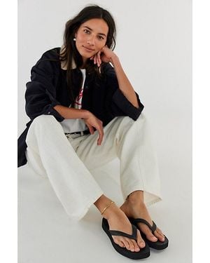 Sleeper Tapered Platform Flip Flops - Black