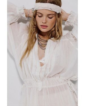 Free People Forever Lace Triangle Scarf - Natural