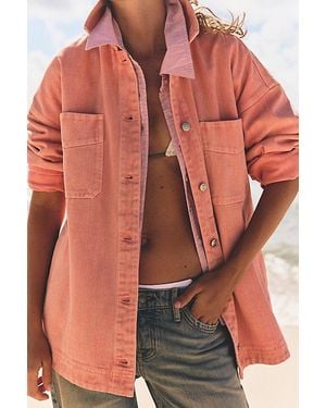 Free People Madison City Denim Jacket - Red