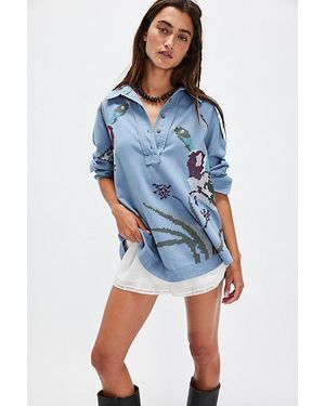 Free People Denim Majestic Mallard Shirt - Blue