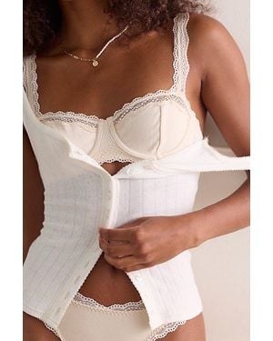 Intimately By Free People Oh My Darling Cotton Balconette Underwire Bra By - Brown