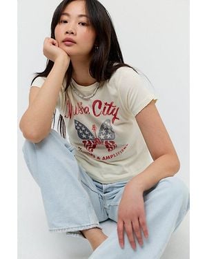 Daydreamer Music City Butterfly Vintage Tee - White