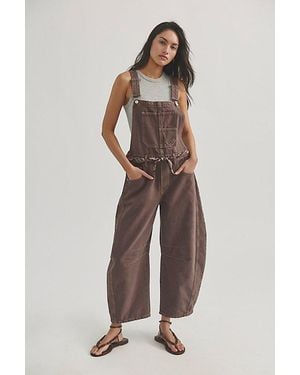 Free People We The Free Good Luck Barrel Overalls - Multicolour