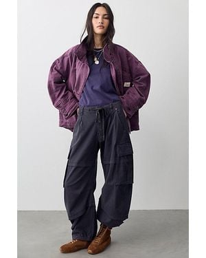 Free People Reef Curved Twill Cargo Pants - Blue
