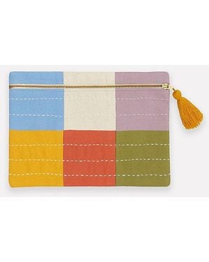 Anchal Checkered Pouch - Orange