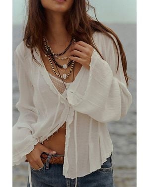 Free People Amorella Blouse - Natural