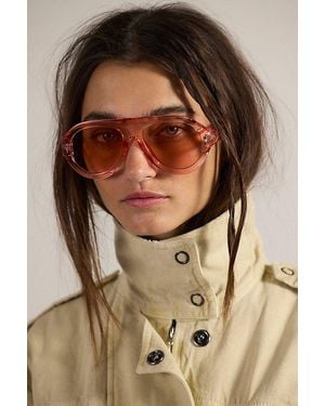 Free People Cruise Oversized Aviator Sunglasses - Red