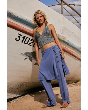 free-est Gauzy Knit Skants Top By - Multicolour
