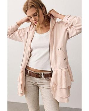 Free People Piece Of Cake Zip-Up Cardi - Natural