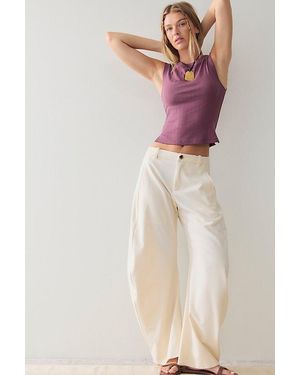 Intimately By Free People End Game Pointelle Muscle Tank Top By - Purple
