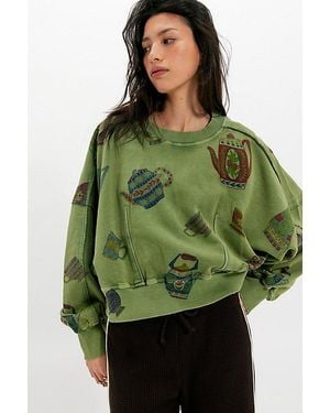 Free People Gaia Sweatshirt - Green