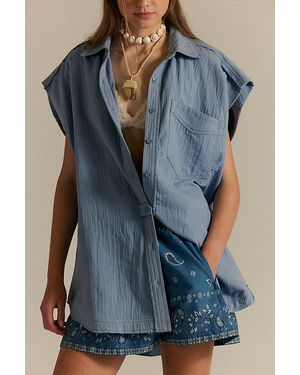 Free People Buddy Muscle Shirt - Blue