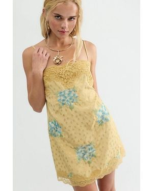 Free People Eyes On You Mini Dress - Yellow