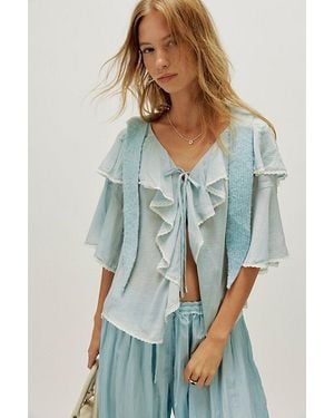 Spell Bluebird Ruffled Blouse - Green