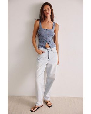 Intimately By Free People End Game Pointelle Printed Tank Top By - Multicolour